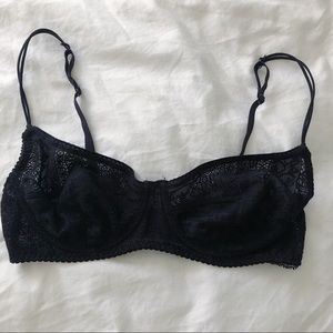 Free people black lacy bra 34C